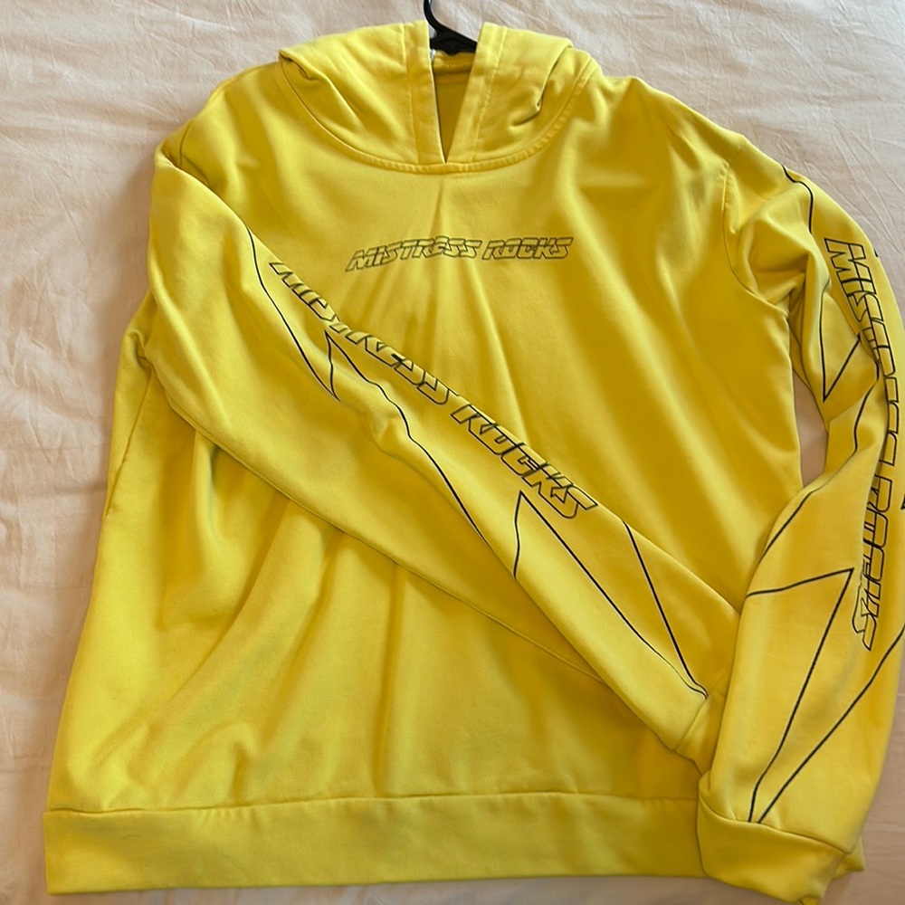 Mistress Rocks Yellow Hoodie, Size Medium